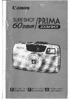 Canon SureShot 60 manual. Camera Instructions.